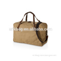 Canvas Duffel Bag With PU Decoration
